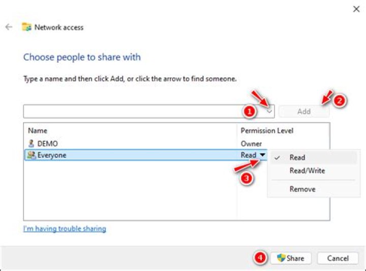 How can I access my Network folder without password?