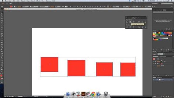 How do I center align an image in Illustrator?