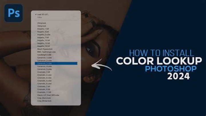 How do I install color lookup in Photoshop?
