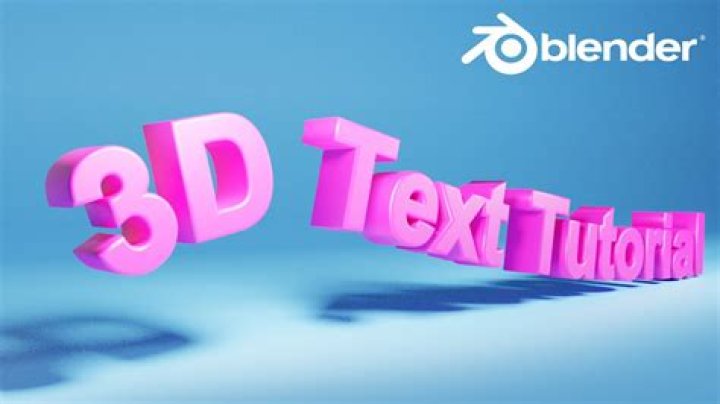 How do I make 3D text in blender?