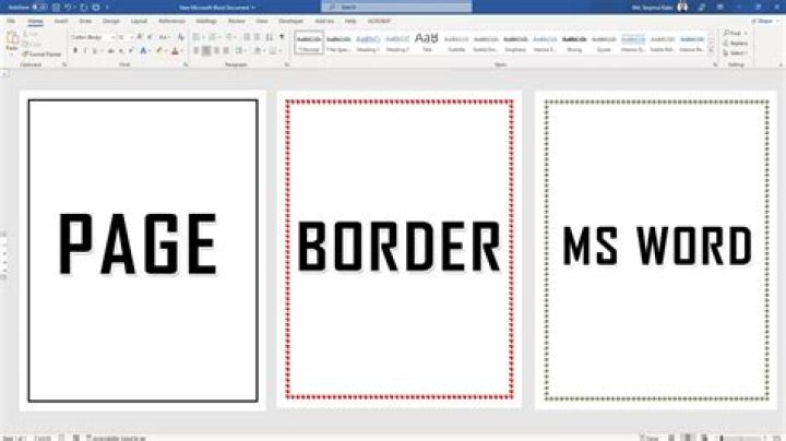 How do I make a page border in Word 2007?