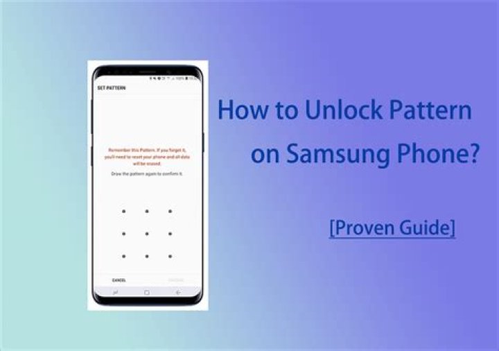 How do I unlock my Samsung pattern lock?
