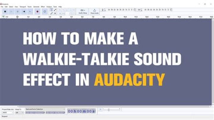 How do you make your audacity sound like a walkie talkie?
