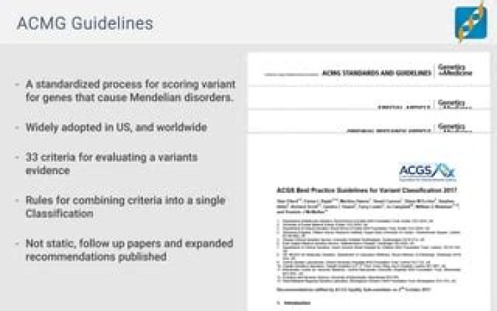 What are ACMG guidelines?
