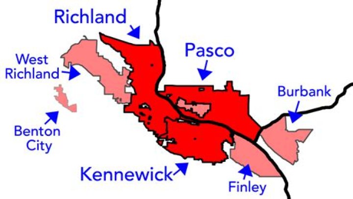 What Cities make up the Tri-Cities?