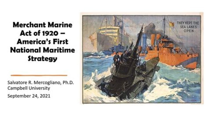 What did the Merchant Marine Act of 1920 do?