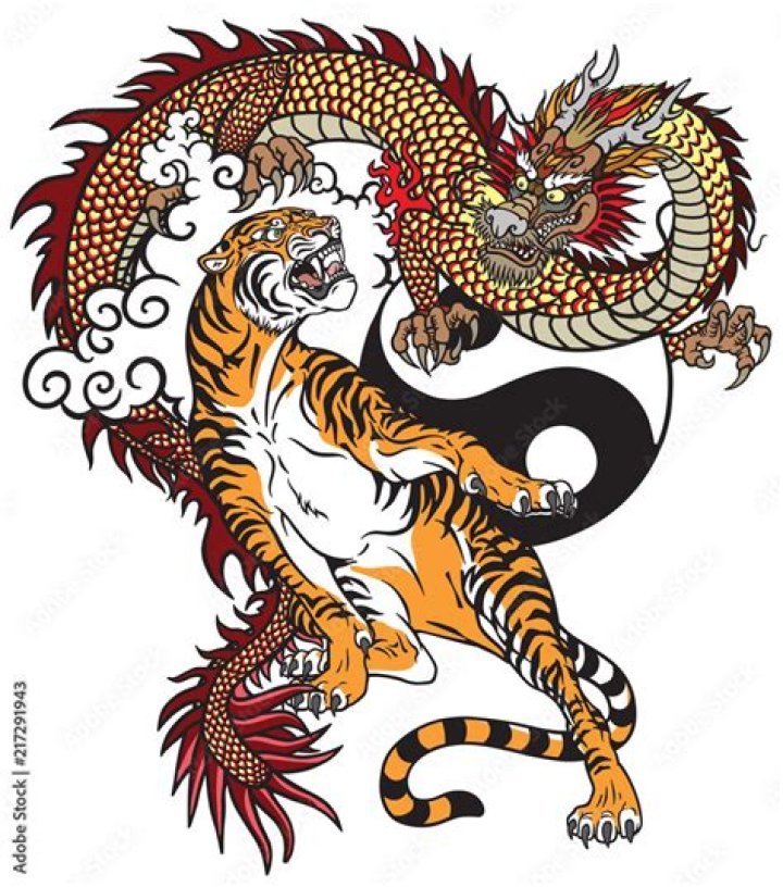 What does a dragon and tiger symbolize?