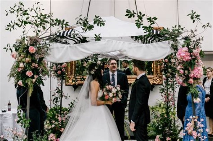 What does the chuppah symbolize in a Jewish wedding ceremony?