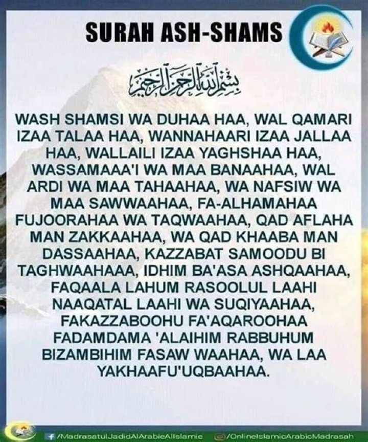 What is the main theme of Surah Shams?