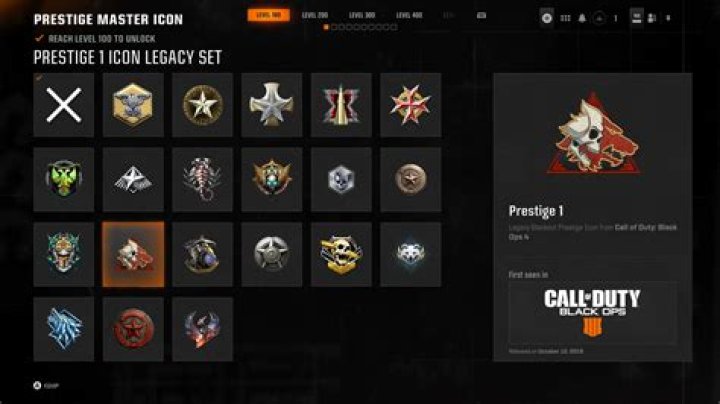 What level is prestige in bo1?